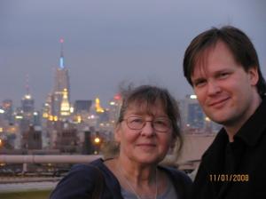Eric and Mom on Brooklyn Bridge